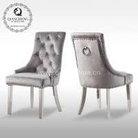 UK style bottom decoration stainless steel dining chair for home use