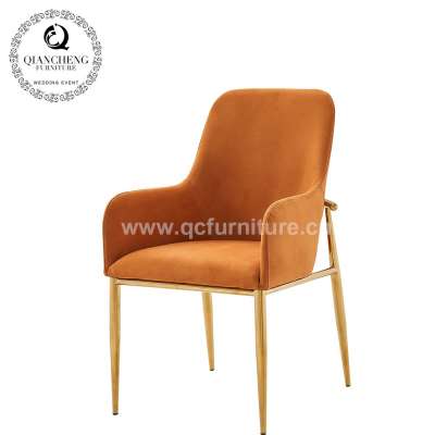 European popular model  cheap price hotel gold stainless steel dining chairs