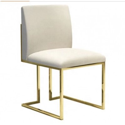 luxury golden color stainless steel  dining chair