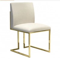 luxury golden color stainless steel  dining chair