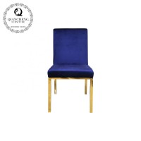 luxury golden stainless steel  dining chair with back decoration pattern