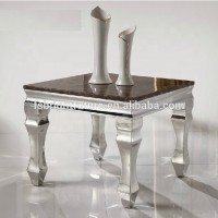 modern living room furniture metal mirrored glass tea table design