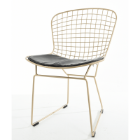 Morden chromed metal wire chairs with cushion bertoia chair for hotel and restaurant